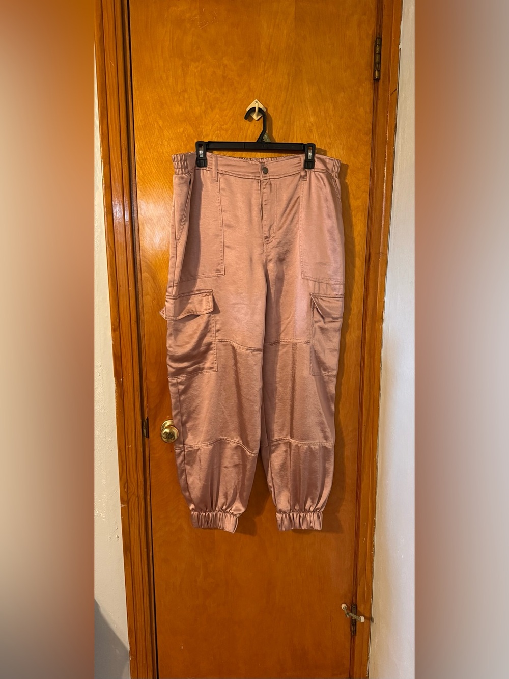 wild fable Blush Pink Elastic-Waist Cargo Pants Size XL